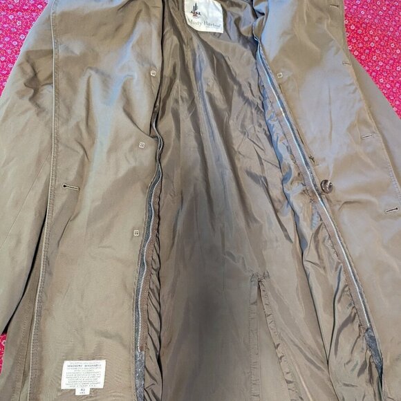Vintage 1970’s Misty Harbor Trench Coat Double Breasted Epaulettes Long Beige - Picture 3 of 11